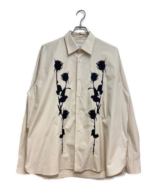 PRADA（プラダ）PRADA (プラダ) 24SS embroidery poplin shirt （エンブロイダリーポプリンシャツ） アイボリー サイズ:Mの古着・服飾アイテム