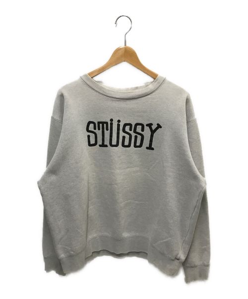 stussy（ステューシー）stussy (ステューシー) ロゴスウェット ライトグレー サイズ:LARGEの古着・服飾アイテム