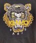 中古・古着 KENZO PARIS (ケンゾー パリ) Tiger Head Embroidered Pattern Hoodie （タイガーヘッド刺繍 パターンパーカー） ブラック サイズ:L：17000円