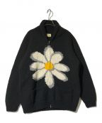 Mcmachan Woolenマクマーンウーレン）の古着「Cowichan-Flower KNIT JACKET」｜ブラック