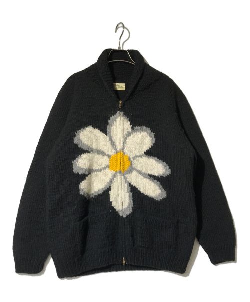 Mcmachan Woolen（マクマーンウーレン）Mcmachan Woolen (マクマーンウーレン) Cowichan-Flower KNIT JACKET ブラック サイズ:ＦＲＥＥの古着・服飾アイテム