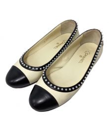 CHANEL（シャネル）の古着「Flat Pumps（フラットパンプス）」｜ベージュ