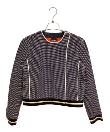 FENDI（フェンディ）の古着「collarless jacket（ノーカラージャケット）」｜ブラック