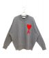 AMI Alexandre Mattiussi（アミ アレクサンドル マテュッシ）の古着「HEART LOGO KNIT（ハートロゴニット）」｜グレー