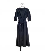 Y's….ワイズ）の古着「SUPIMA COTTON BELTED DRESS (スーピマコットンベルテッドドレス)」｜ブラック