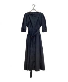 Y's….（ワイズ）の古着「SUPIMA COTTON BELTED DRESS (スーピマコットンベルテッドドレス)」｜ブラック