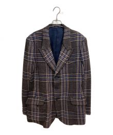 Yohji Yamamoto pour homme（ヨウジヤマモト プールオム）の古着「INDIAN PLAID PEAK LAPEL JACKET」｜ブラウン×ブルー