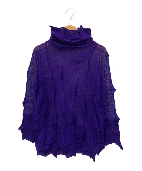 ISSEY MIYAKE（イッセイミヤケ）ISSEY MIYAKE (イッセイミヤケ) High neck knit ブルー サイズ:2の古着・服飾アイテム