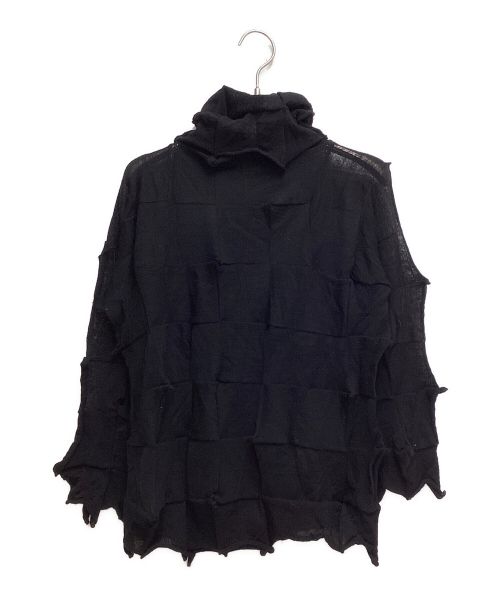 ISSEY MIYAKE（イッセイミヤケ）ISSEY MIYAKE (イッセイミヤケ) High neck knit（ハイネックニット） ブラック サイズ:2の古着・服飾アイテム