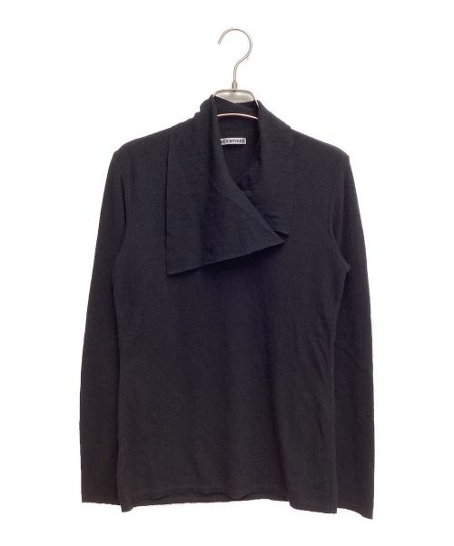 ISSEY MIYAKE（イッセイミヤケ）ISSEY MIYAKE (イッセイミヤケ) ネックデザインニット ブラック サイズ:2の古着・服飾アイテム