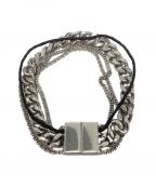 SAINT LAURENTサンローラン）の古着「Multi Chain Bracelet （マルチチェーンブレスレット）」｜シルバー
