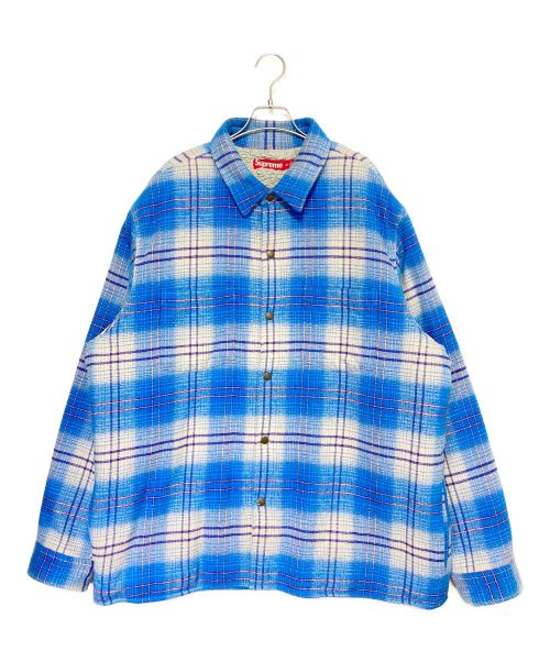 SUPREME（シュプリーム）SUPREME (シュプリーム) Lined Flannel Snap Shirt ブルー サイズ:XXLの古着・服飾アイテム