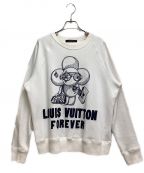 LOUIS VUITTONルイ ヴィトン）の古着「Vivienne embroidered crew neck sweat（ヴィヴィエンヌ刺繍クルーネックスウェット）」｜ホワイト