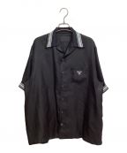 PRADAプラダ）の古着「シルクツイルシャツ」｜ブラック