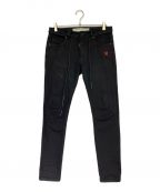 OFFWHITEオフホワイト）の古着「Diag Logo Skinny Jeans」｜ブラック