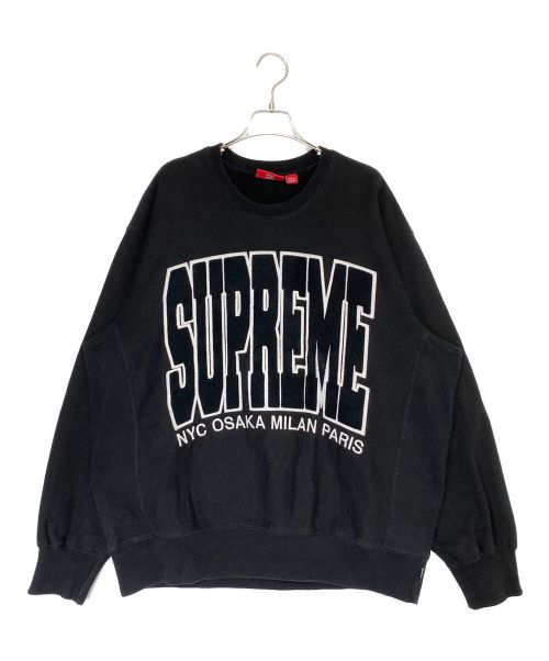 SUPREME（シュプリーム）SUPREME (シュプリーム) Cities arc crewneck ブラック サイズ:Lの古着・服飾アイテム