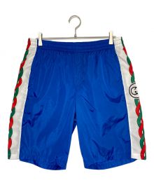 GUCCI（グッチ）の古着「Waterproof nylon shorts with Interlocking G print」｜ブルー