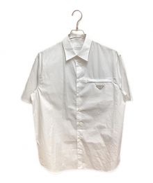 PRADA（プラダ）の古着「Plain Cotton Logo Luxury Shirts」｜ホワイト