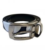 COMME des GARCONS HOMME PLUSコムデギャルソンオムプリュス）の古着「Design leather belt(デザイン レザー ベルト)」｜ブラック