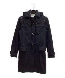 VALENTINO GARAVANI（ヴァレンティノ・ガラヴァーニ）の古着「Rock studded duffle coat（ロックスタッズダッフルコート）」｜ブラック