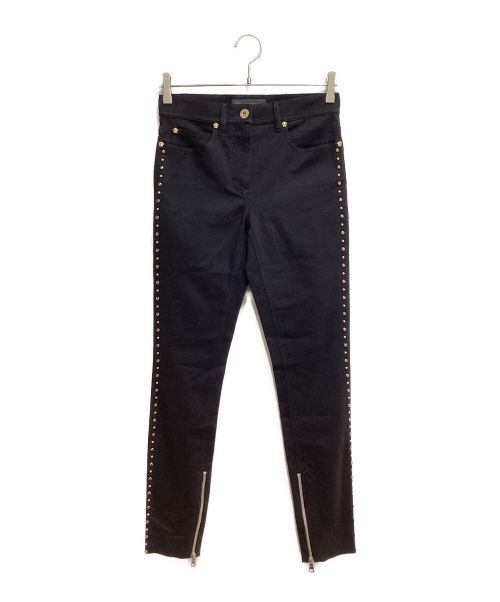 VERSACE（ヴェルサーチ）VERSACE (ヴェルサーチ) Side studded denim pants（サイドスタッズデニムパンツ） ブラック サイズ:26の古着・服飾アイテム