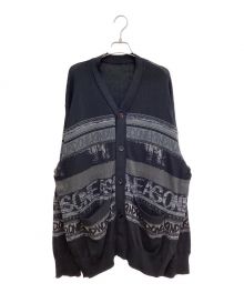 sacai×eric haze（サカイ×エリックヘイズ）の古着「23SS ×Eric Haze Jacquard Knit Cardigan（×エリックヘイズ　ジャガードニットカーディガン）」｜ブラック