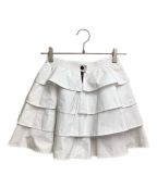 LOUIS VUITTONルイ ヴィトン）の古着「Tiered skirt（ティアードスカート）」｜ホワイト