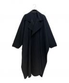 HOMME PLISSE ISSEY MIYAKEオムプリッセ イッセイ ミヤケ）の古着「Pleats long coat (プリーツロングコート)」｜ブラック