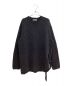 Yohji Yamamoto pour homme（ヨウジヤマモト プールオム）の古着「23AW SIDE STRING DETAIL CREW NECK KNIT (サイドストリングディテールクルーネックニット)」｜チャコールグレー