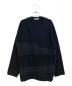 Yohji Yamamoto pour homme（ヨウジヤマモト プールオム）の古着「23AW 7G SWITCHING WOOL ALAN KNI （7ゲージスウィッチングウールアランニット）」｜ブラック