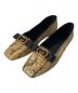 GUCCI（グッチ）の古着「Python ballet flat (パイソン バレエ フラット)」｜ベージュ