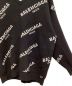 中古・古着 BALENCIAGA (バレンシアガ) 18AW V-Neck Logo Jacquard Knit（Vネックロゴジャガードニット） ブラック サイズ:34：40000円