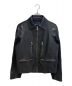 PRADA（プラダ）の古着「Black leather jacket（ブラックレザージャケット）」｜ブラック