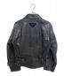 PRADA (プラダ) Black leather jacket（ブラックレザージャケット） ブラック サイズ:46：420000円