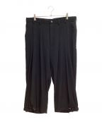 GROUND Yグラウンドワイ）の古着「24SS POLYESTER/TRIACETATE CREPE de CHINE BALLOON PANTS (ポリエステル/トリアセテートクレープデシンバルーンパンツ)」｜ブラック