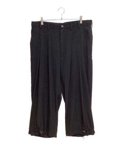 GROUND Y（グラウンドワイ）GROUND Y (グラウンドワイ) 24SS POLYESTER/TRIACETATE CREPE de CHINE BALLOON PANTS (ポリエステル/トリアセテートクレープデシンバルーンパンツ) ブラック サイズ:3の古着・服飾アイテム