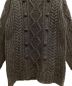 中古・古着 Y's (ワイズ) HAND-KNITTED ALLAN PATTERN HIGH NECK PULLOVER (ハンドニットアランパターンハイネックプルオーバー) ブラック サイズ:2：18000円