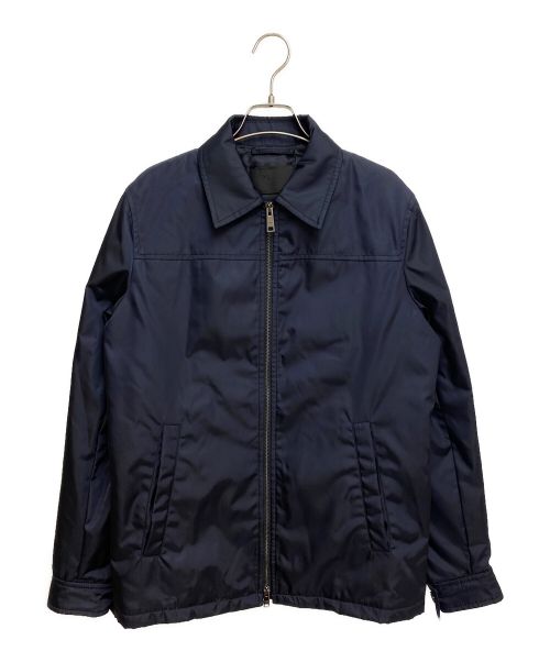 PRADA（プラダ）PRADA (プラダ) Zip up nylon jacket (ジップアップナイロンジャケット) ネイビー サイズ:44の古着・服飾アイテム