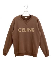 CELINE（セリーヌ）の古着「23AW Logo design sweat shirt (ロゴデザインスウェット)」｜ブラウン