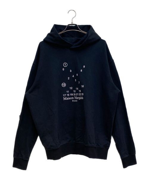 Maison Margiela（メゾンマルジェラ）Maison Margiela (メゾンマルジェラ) calendar tag hoodie (カレンダータグフーディ) ブラック サイズ:XSの古着・服飾アイテム