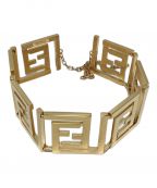 FENDI×VERSACEフェンディ×ベルサーチ）の古着「FENDACE GP Logo Choker（フェンダーチェGPロゴチョーカー）」｜ゴールド