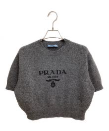 PRADA（プラダ）の古着「Wool × cashmere crew neck sweaterウールxカシミヤ クルーネック セーター」｜グレー