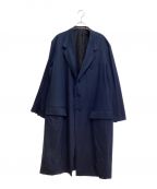 Yohji Yamamoto pour hommeヨウジヤマモト プールオム）の古着「Silk Denim Chester Coat（シルクデニムチェスターコート）」｜ブルー