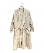 Y'sワイズ）の古着「Linen tielocken coat（リネンタイロッケンコート）」｜カーキ