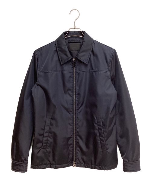 PRADA（プラダ）PRADA (プラダ) Zip up nylon jacket (ジップアップナイロンジャケット) ネイビー サイズ:46の古着・服飾アイテム