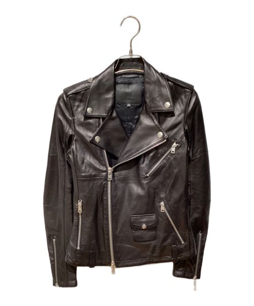 ALEXANDER McQUEEN（アレキサンダーマックイーン）ALEXANDER McQUEEN (アレキサンダーマックイーン) Leather jacket（レザージャケット） ブラック サイズ:36の古着・服飾アイテム