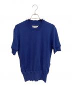 Maison Margielaメゾンマルジェラ）の古着「Ribbed Hem T-Shirt（半袖ニットTシャツ）」｜ブルー