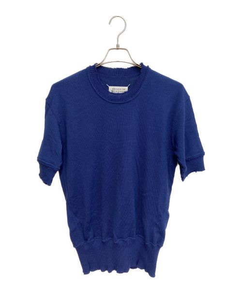 Maison Margiela（メゾンマルジェラ）Maison Margiela (メゾンマルジェラ) Ribbed Hem T-Shirt（半袖ニットTシャツ） ブルー サイズ:Mの古着・服飾アイテム