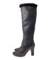 BOTTEGA VENETA (ボッテガベネタ) Fur Design Long Boots（ファーデザインロングブーツ） ブラック サイズ:34 1/2：40000円