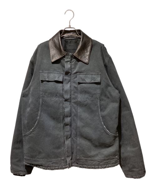 PRADA（プラダ）PRADA (プラダ) Canvas Tracker Jacket（キャンバストラッカージャケット） グレー サイズ:Lの古着・服飾アイテム